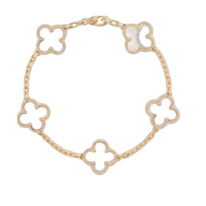 Gold Clover-Link Bracelet