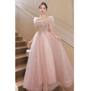 Puff Sleeve Ball Gown