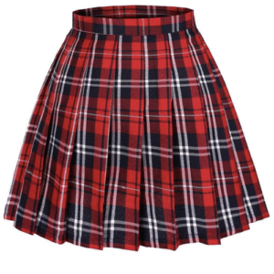 Tartan Pleated Mini Skirt